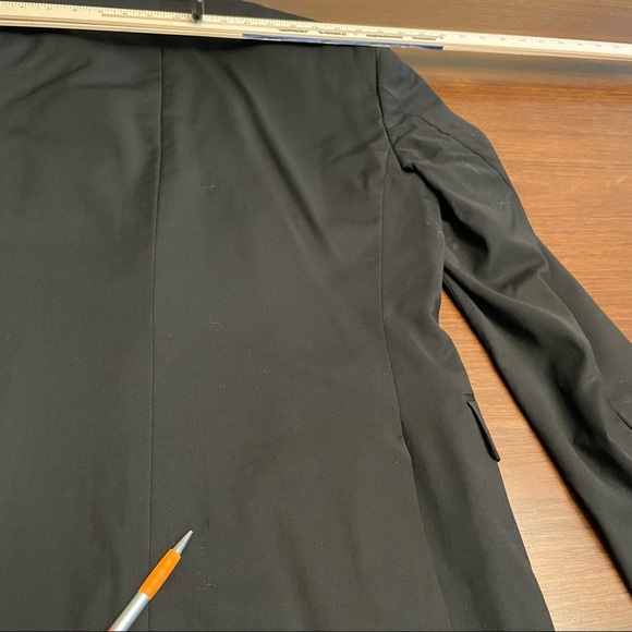 Tommy Hilfiger Mens Two Button Blazer Blue Lined Notch 41R FLAW Stain - Picture 10 of 13